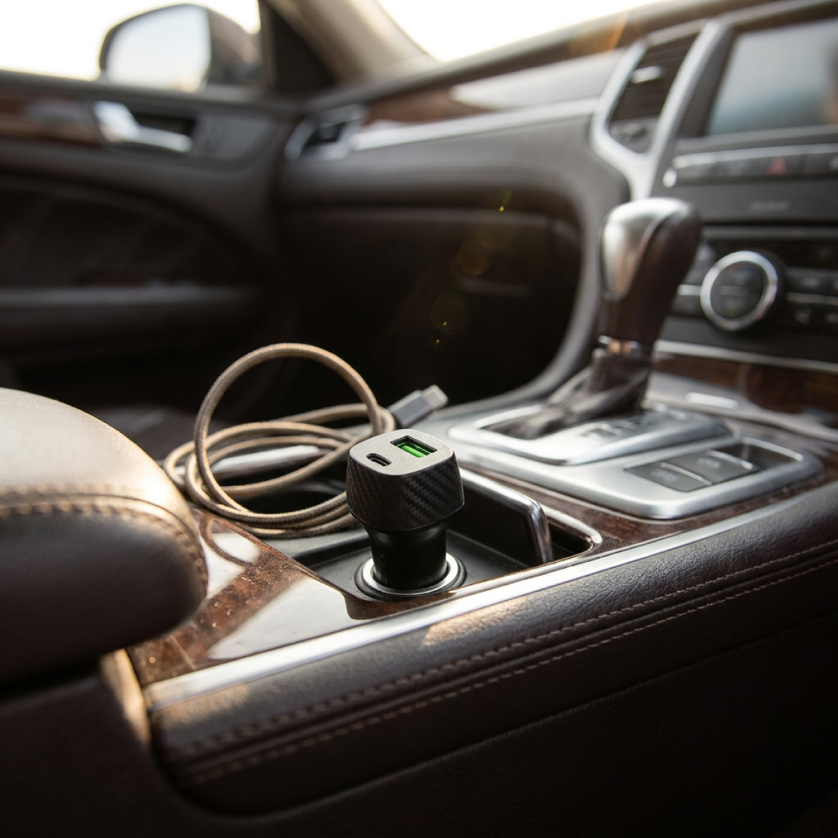 Dual Car Charger - Black - Image 2